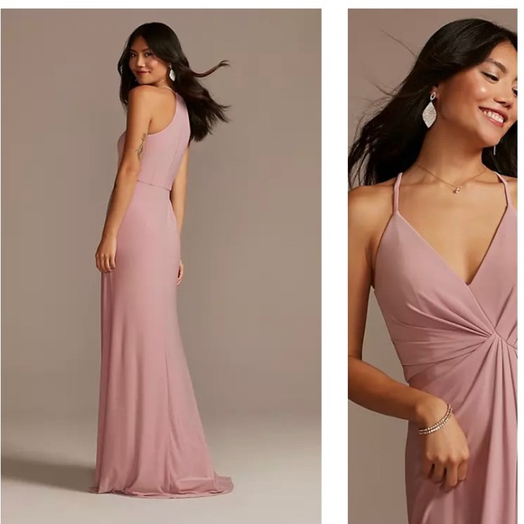 David’s Bridal Navy Bridesmaid Dress - Picture 5 of 5